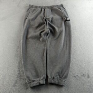 Helly Hansen Sweatpants Mens Large Gray HH Logo Regular Fit Jogger Fleece Pants